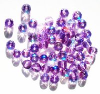 50 4x5mm Faceted Tanzanite AB Donut Beads